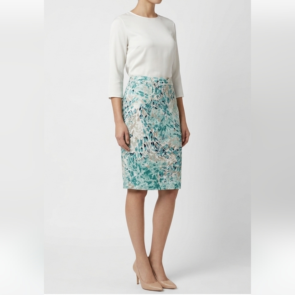 Van Heusen  New Size 6 Blue Knee-Length Pencil Skirt - Picture 3 of 12